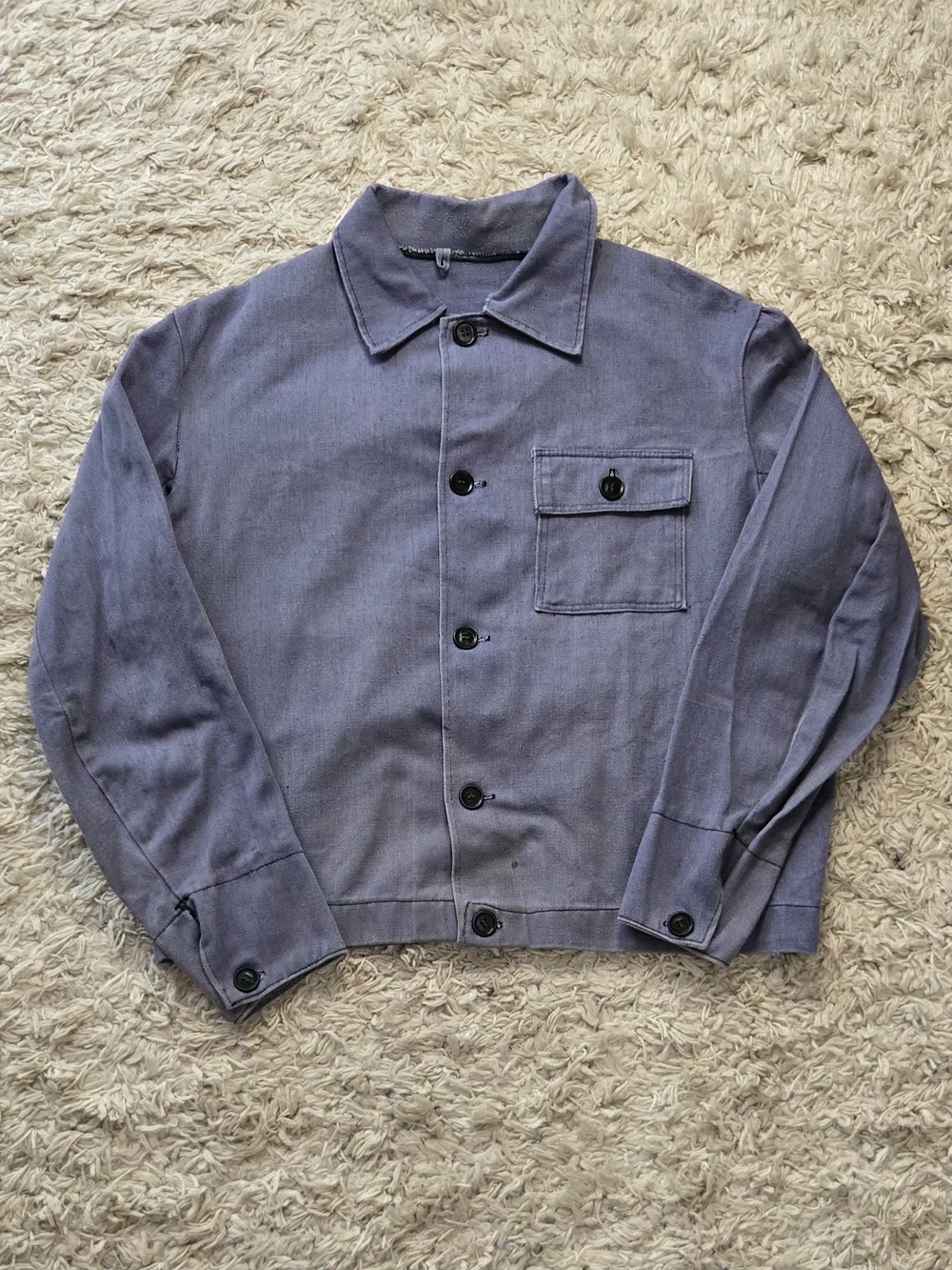 VTG 60s Italian Cotton Single Pocket Work Jacket M